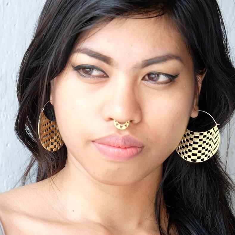 Checkers Hoops Brass - eleven44