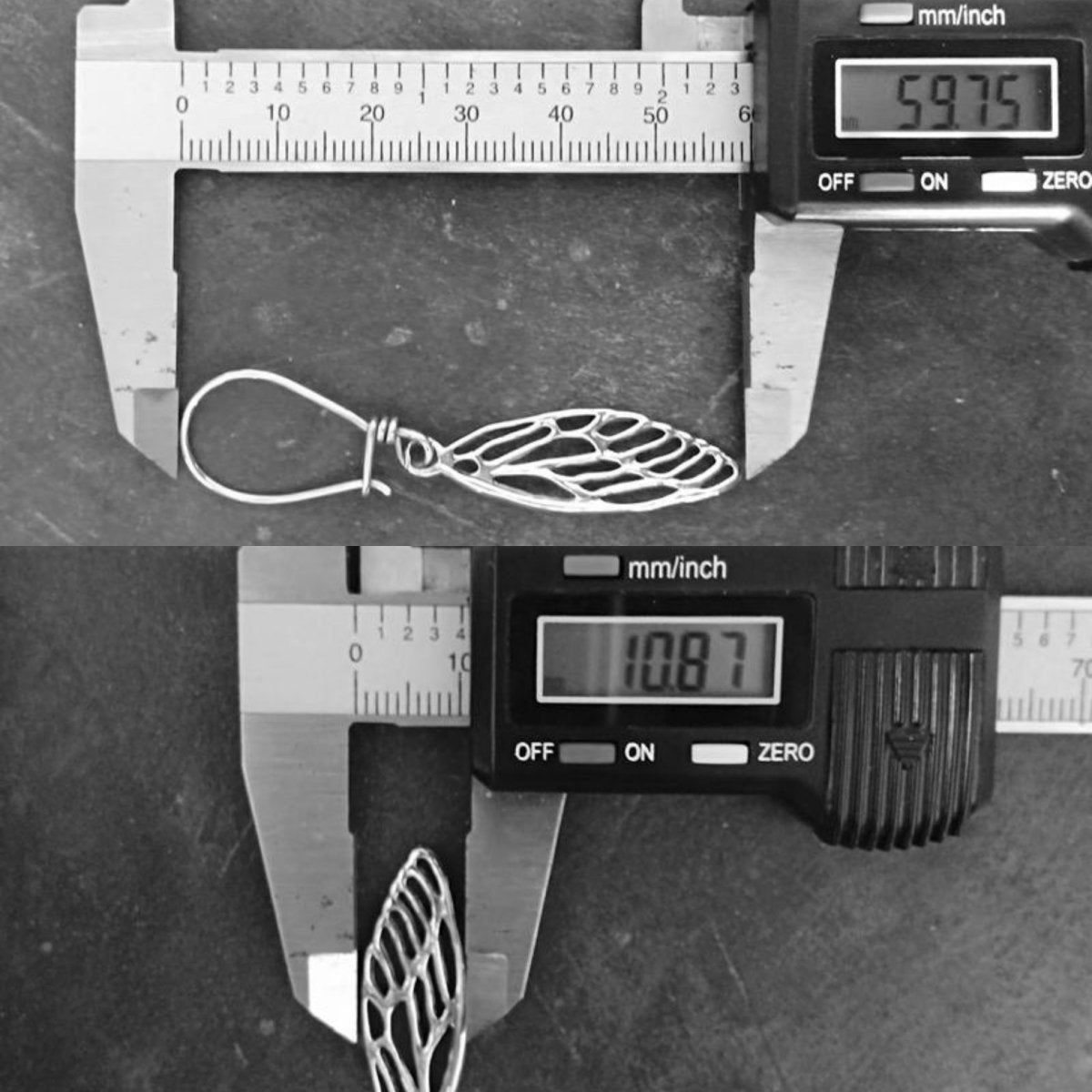 Cicada Wing Earrings Silver - eleven44