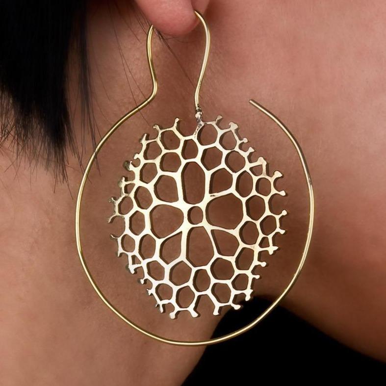 Coral Earrings Brass - eleven44