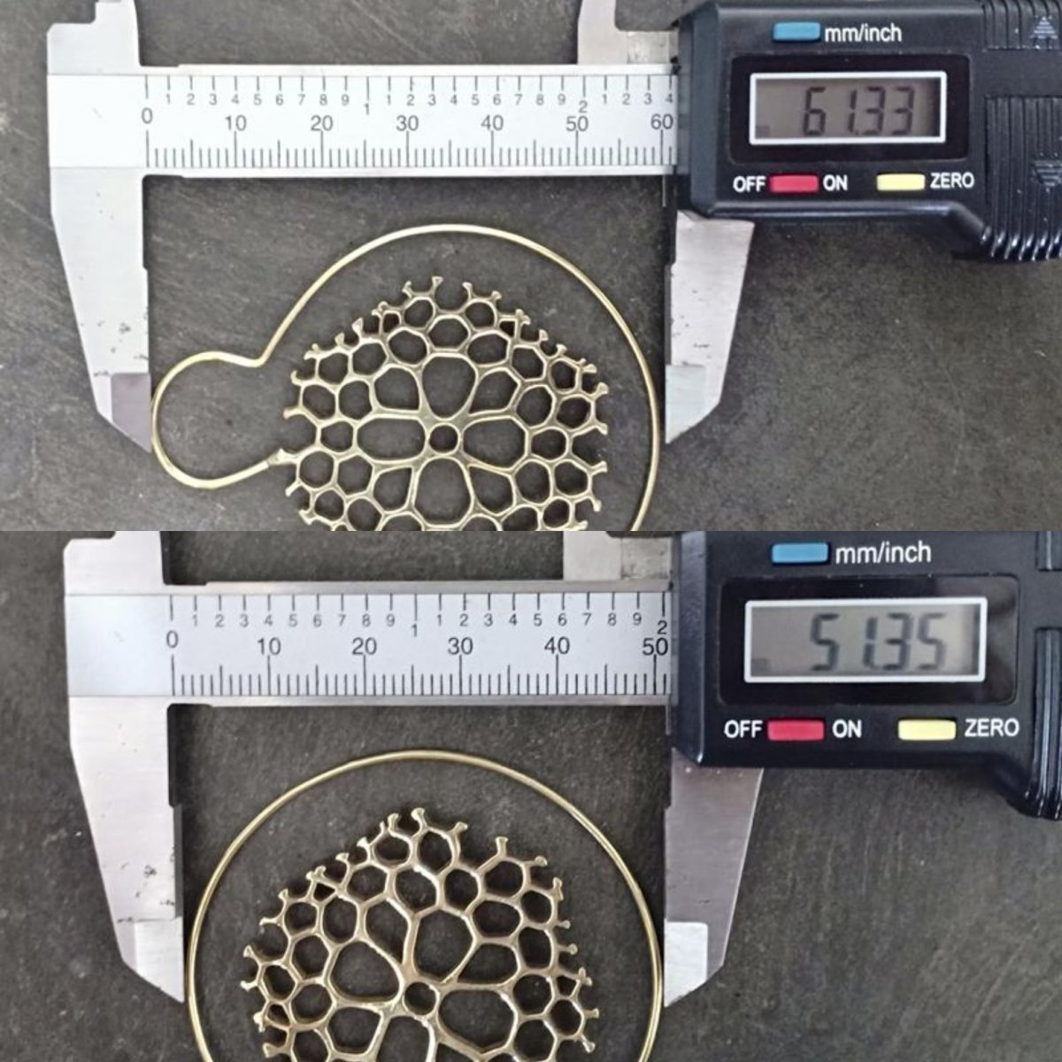 Coral Earrings Brass - eleven44