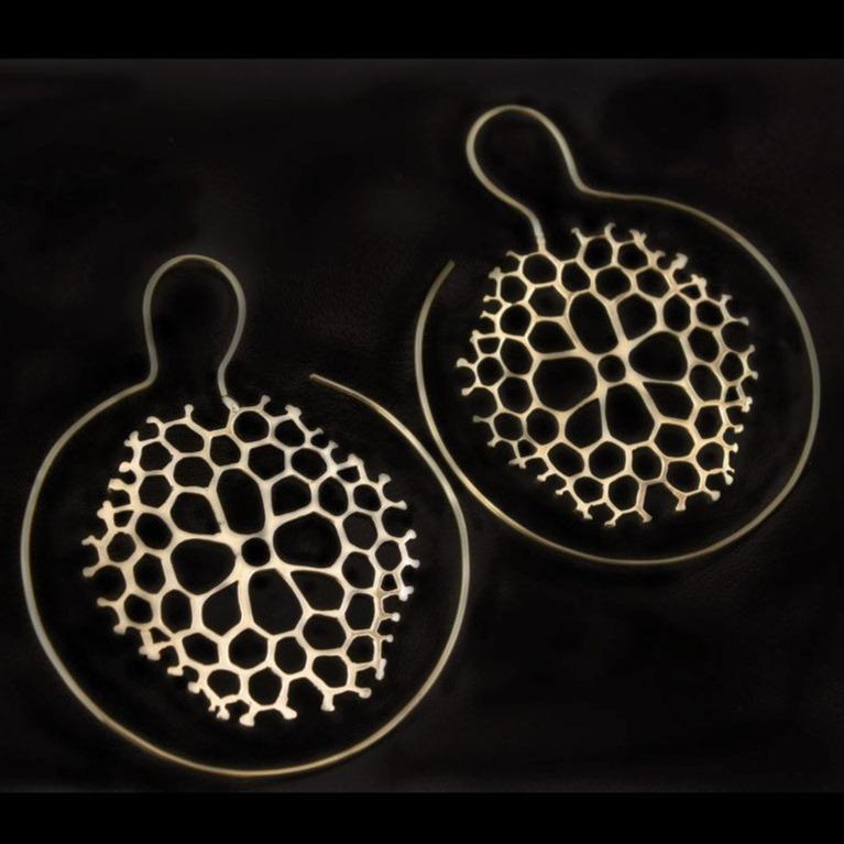 Coral Earrings Brass - eleven44