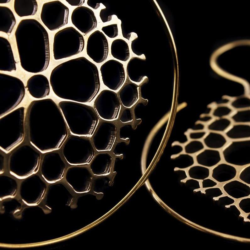 Coral Earrings Brass - eleven44