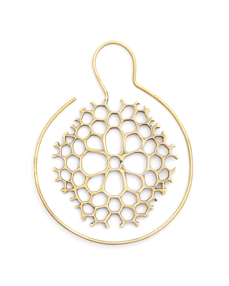 Coral Earrings Brass - eleven44