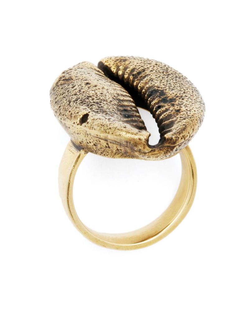 Cowrie Shell Ring Gold - eleven44