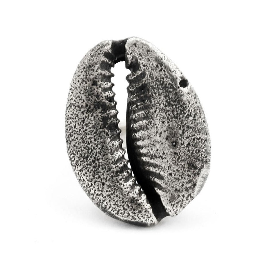 Cowrie Shell Ring Silver