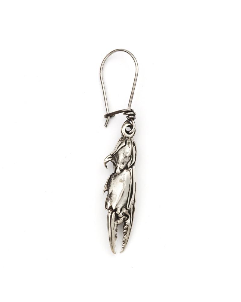 Crab Claw Earrings Silver - eleven44