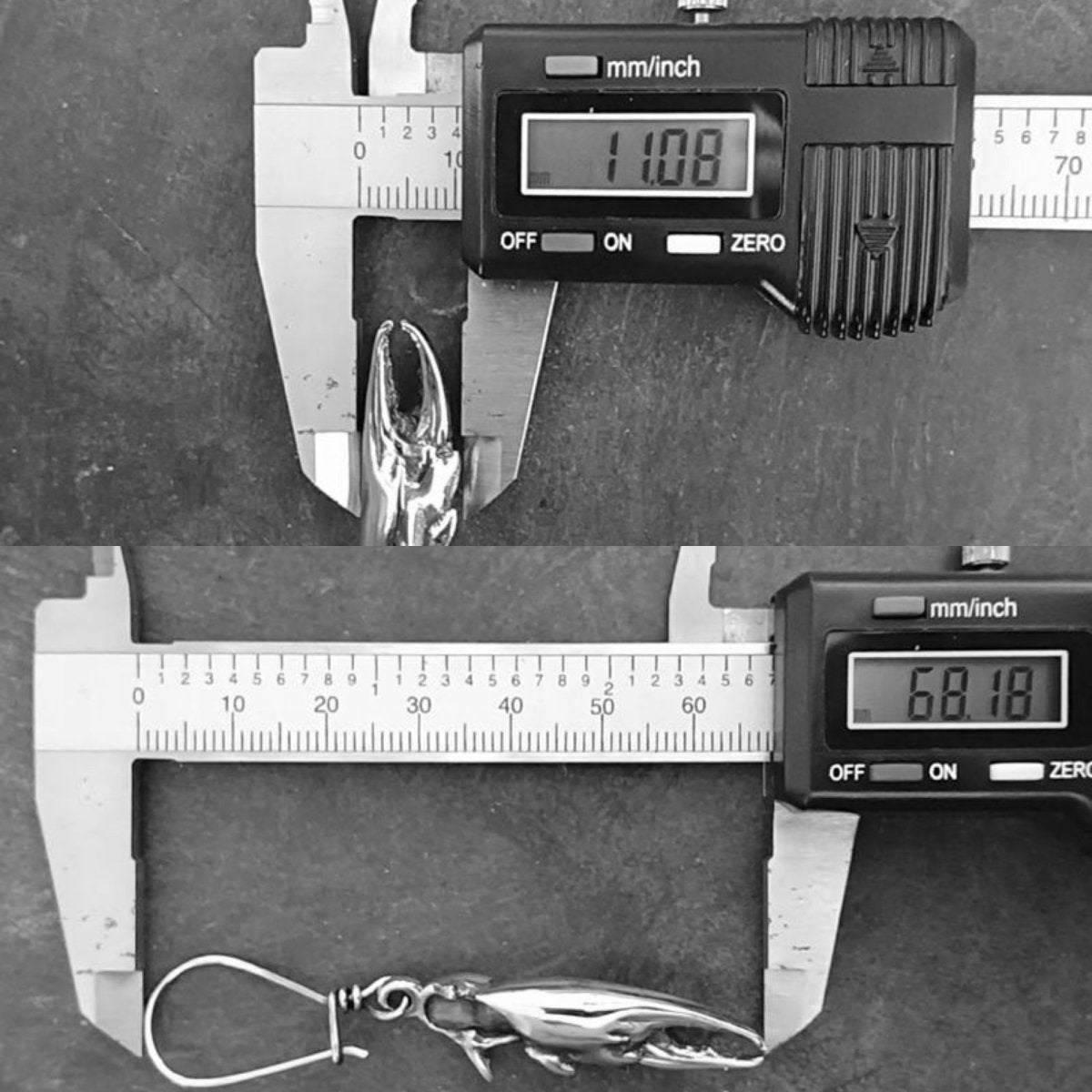 Crab Claw Earrings Silver - eleven44