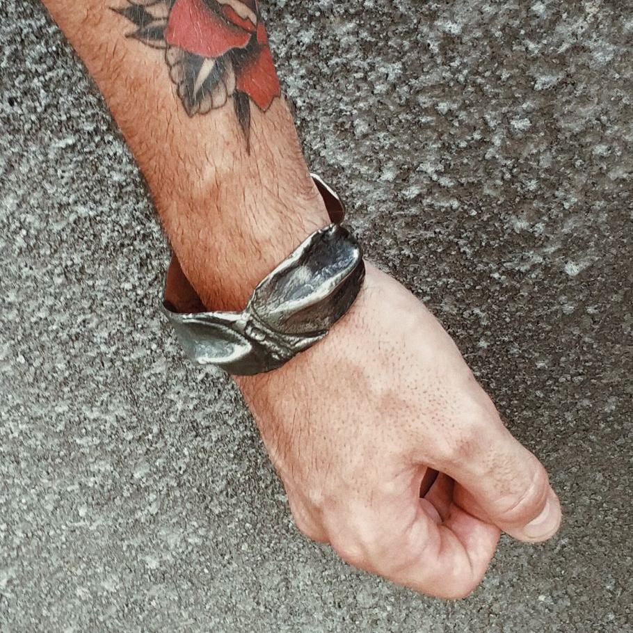 Croc Cuff Silver - eleven44