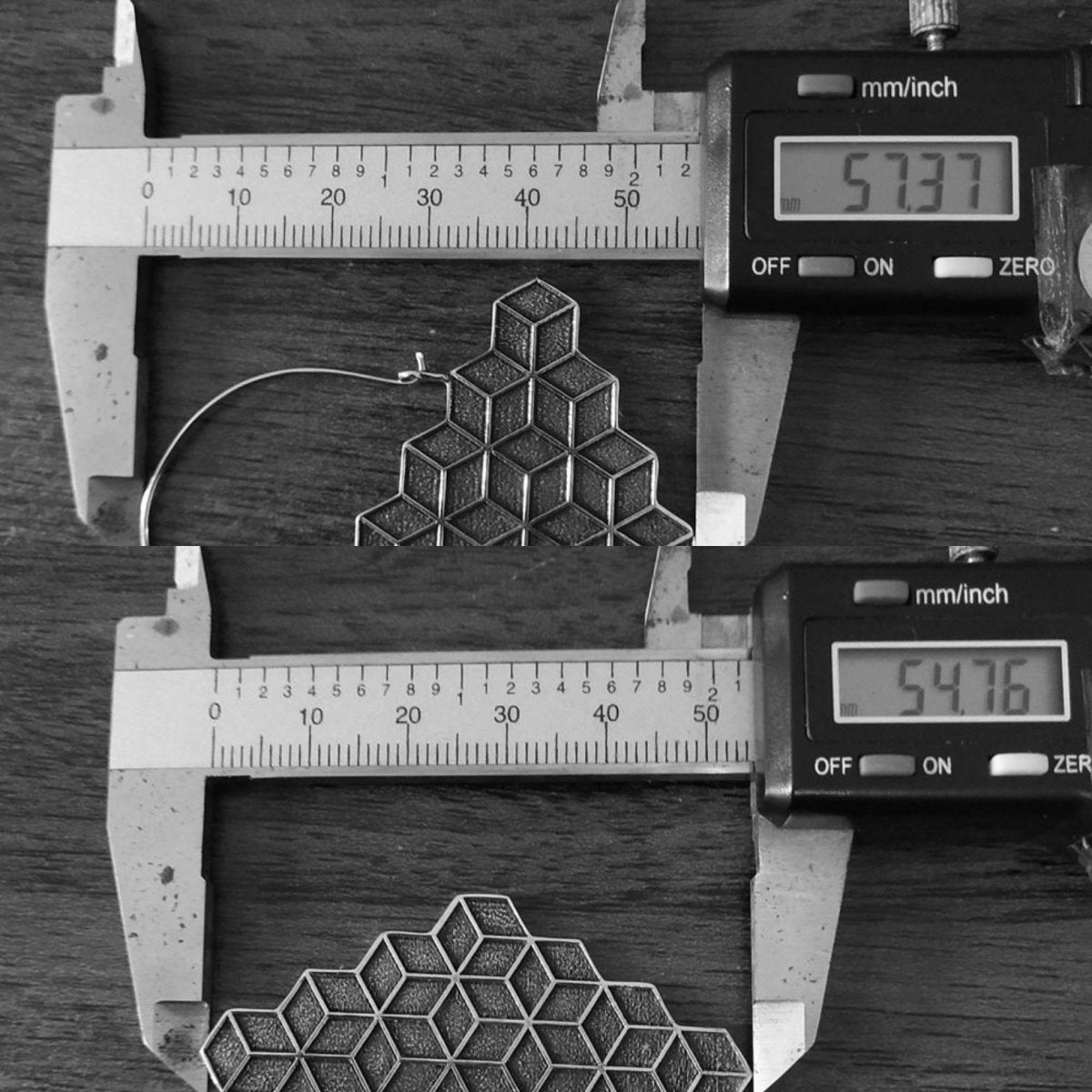 Cube Hoops Silver - eleven44