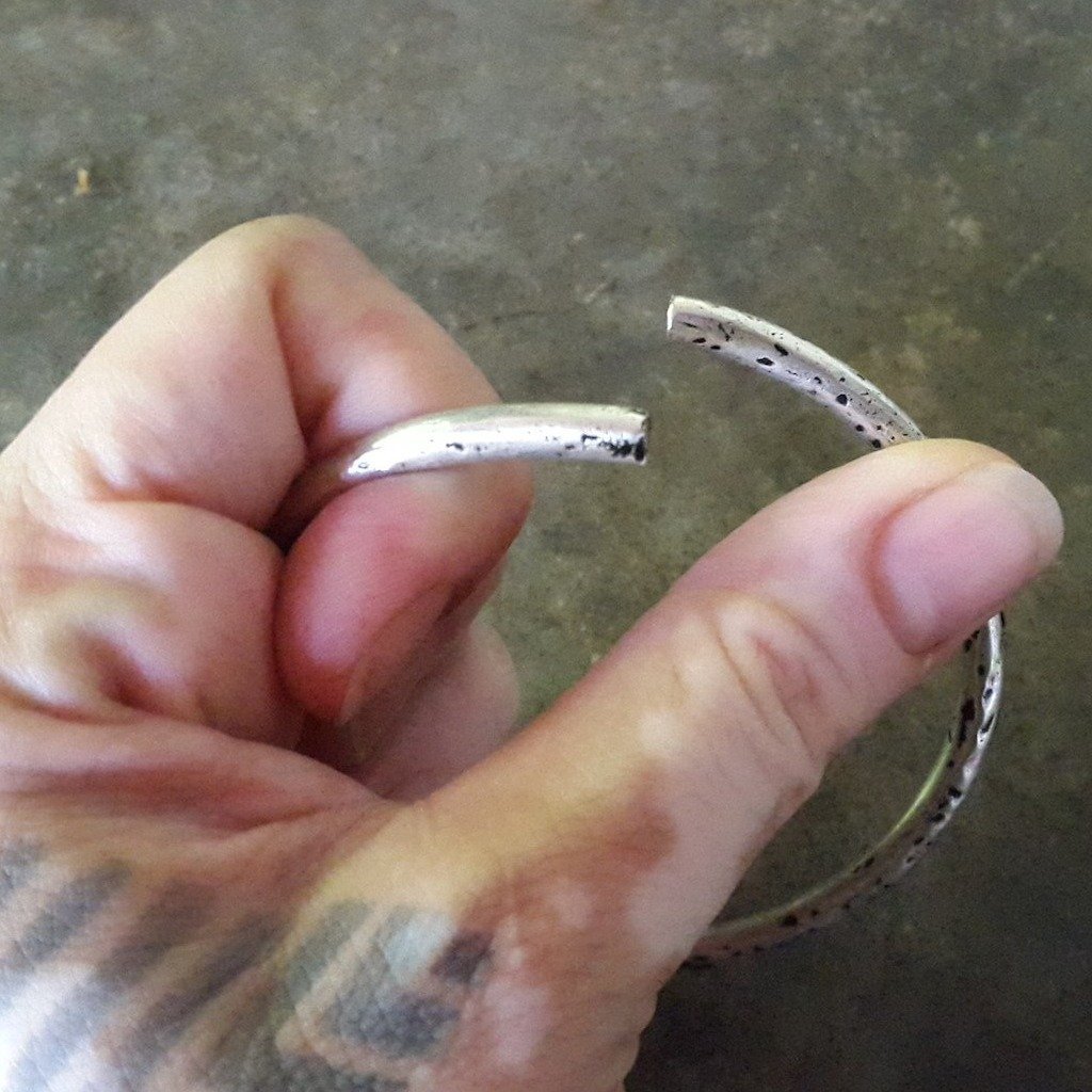Gauged Hoops Silver - eleven44