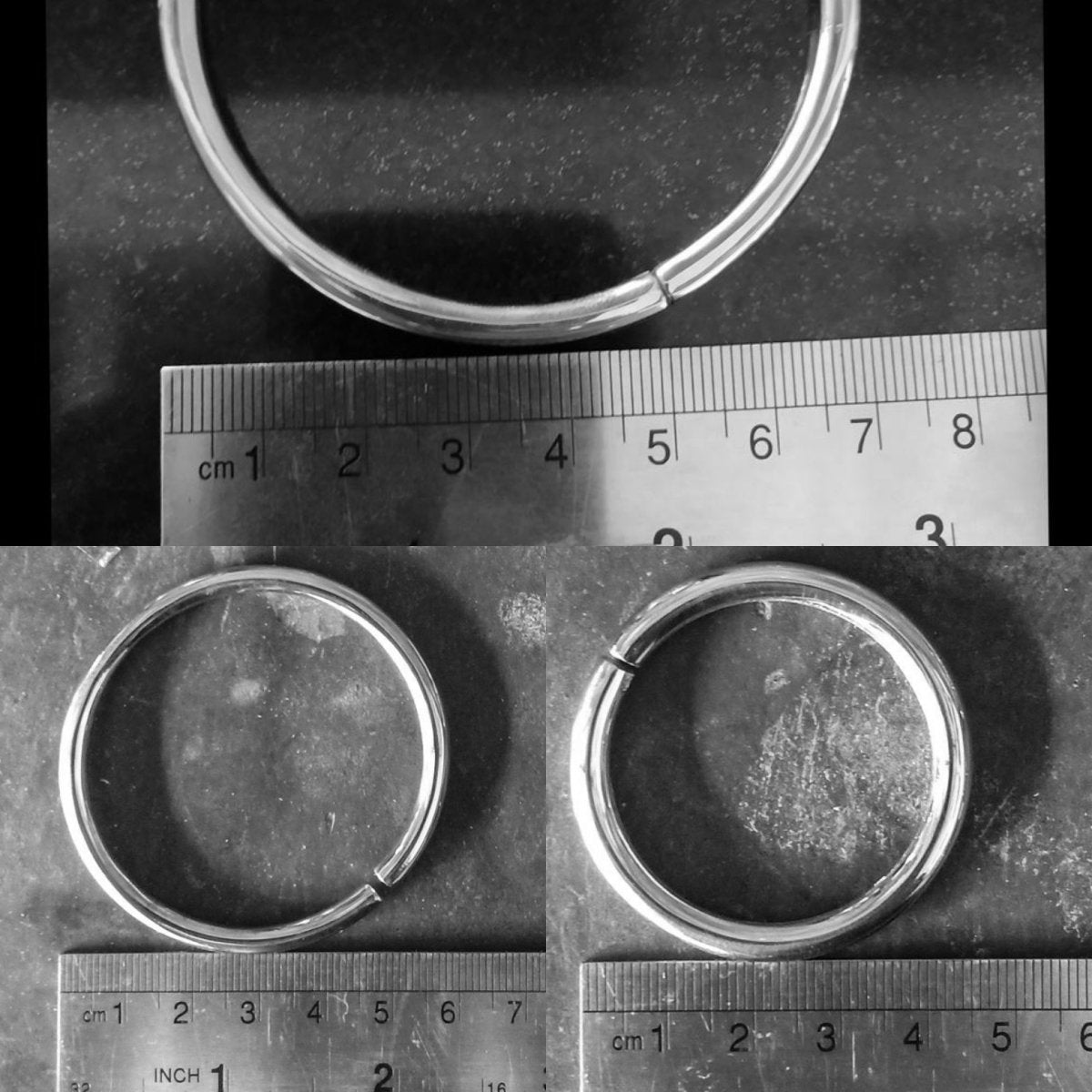 Gauged Hoops Silver - eleven44