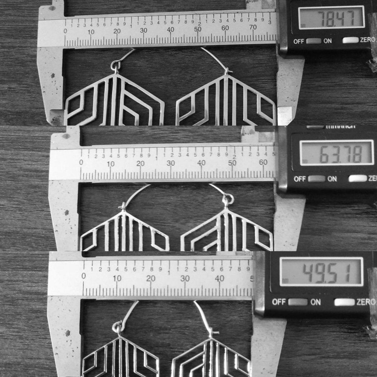 Hexagonal Hoops Silver - eleven44