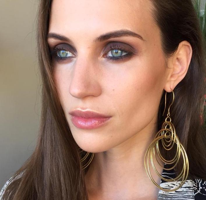 Hoop Dangle Earrings Brass - eleven44