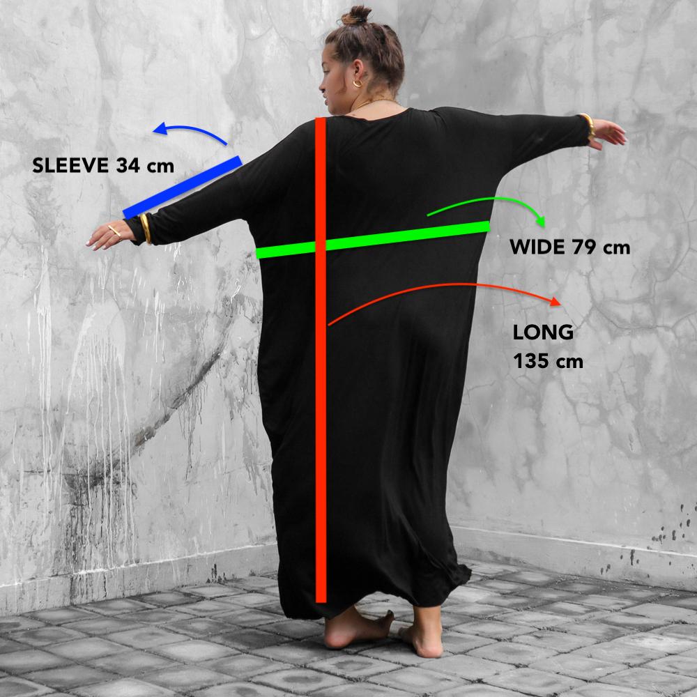 Kaftan Long Sleeve Black