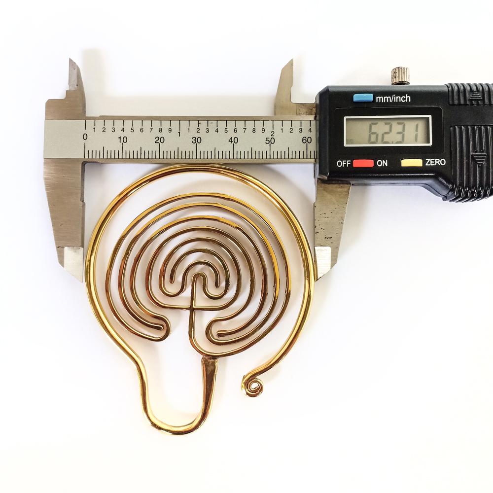 Labyrinth Ear Weights Brass - eleven44