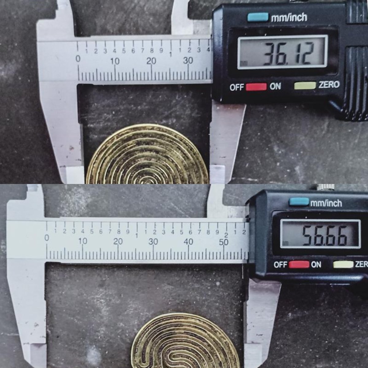 Labyrinth Earrings Brass - eleven44