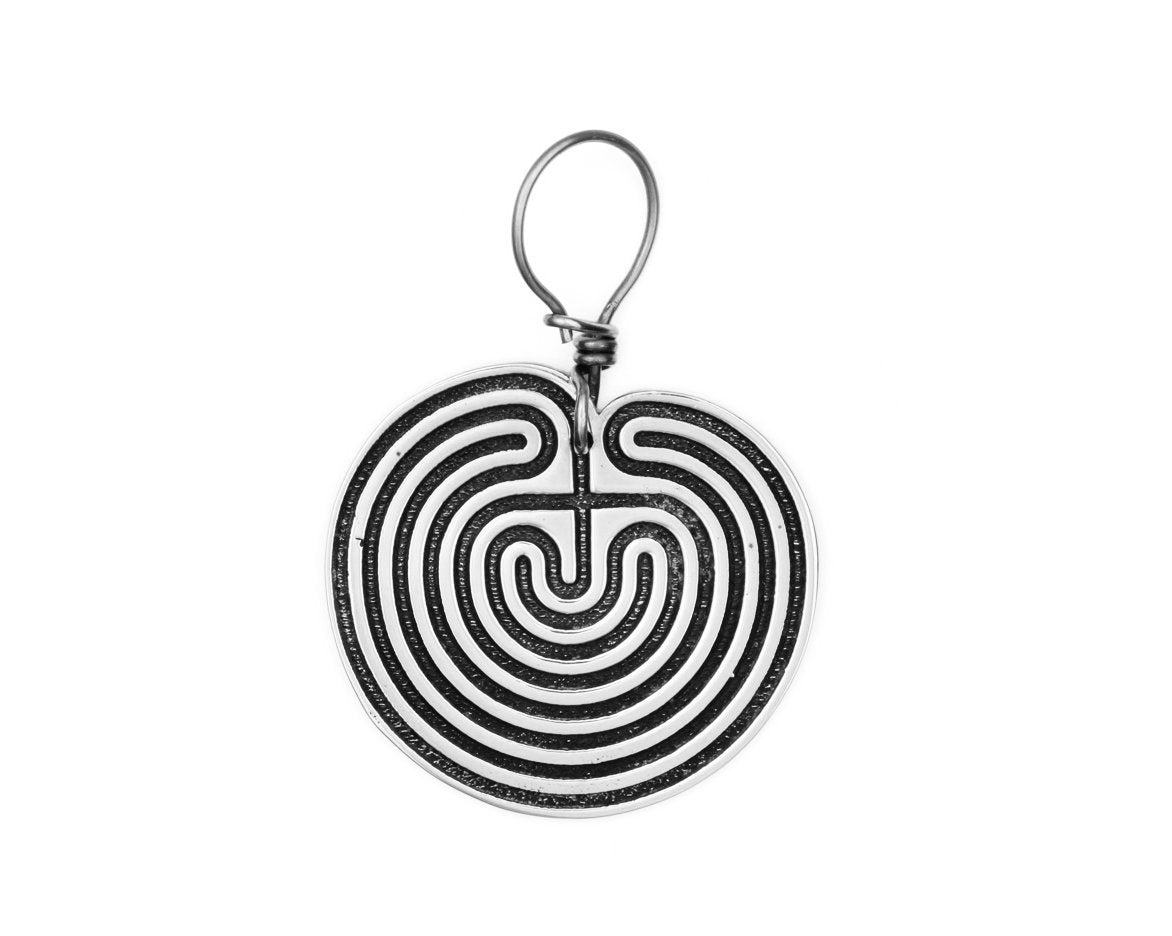 Labyrinth Earrings Silver - eleven44