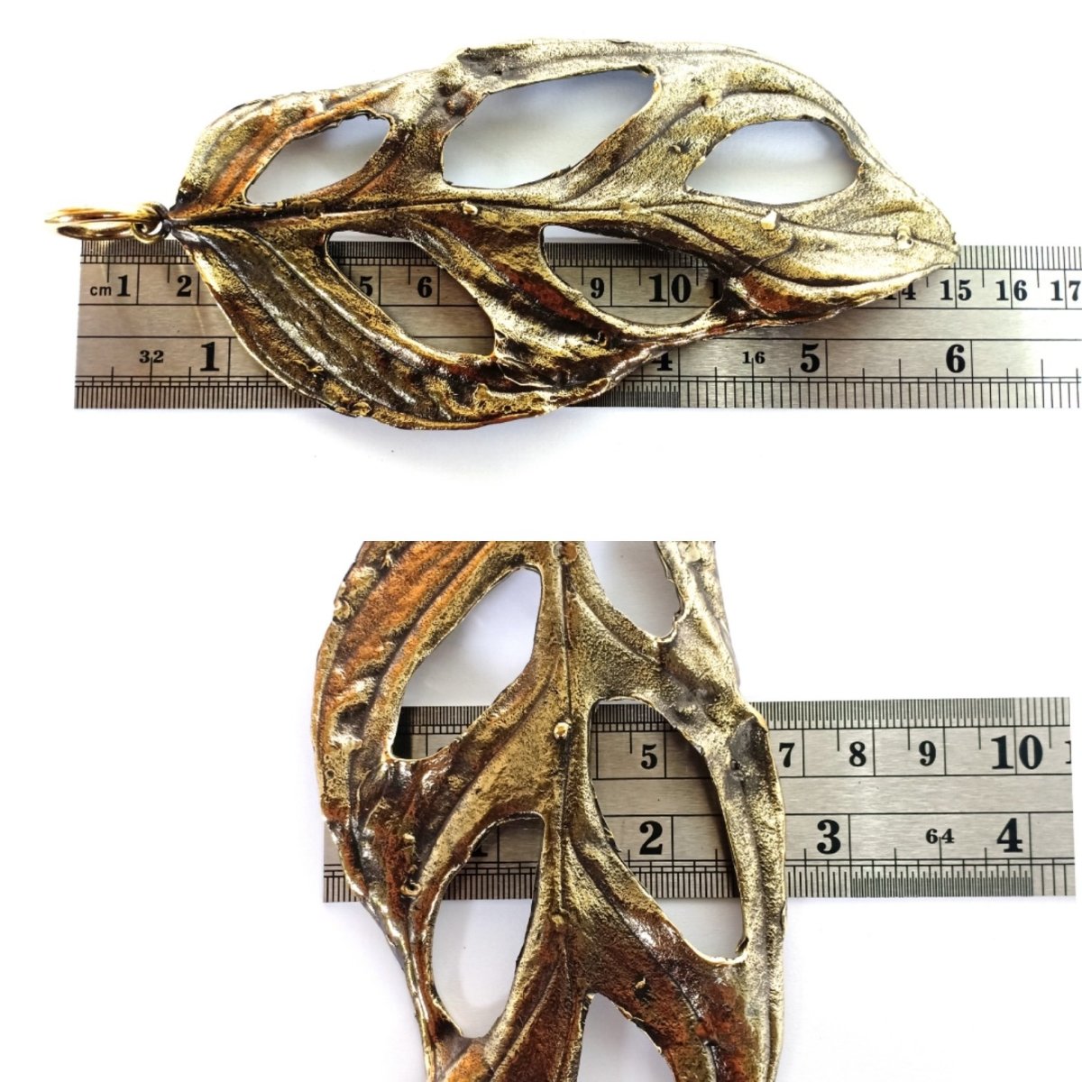 Leaf Pendant Brass Chain - eleven44