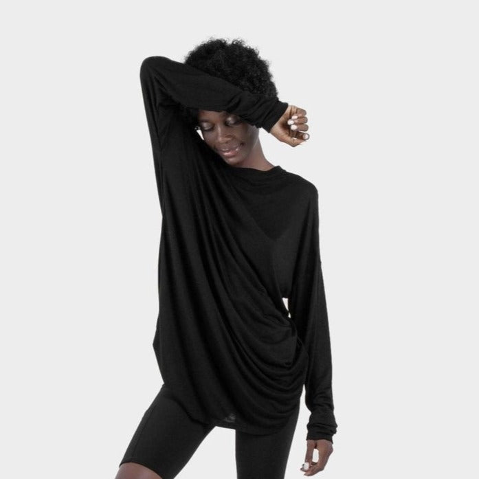 Long Sleeve Tshirt Bamboo Black - eleven44