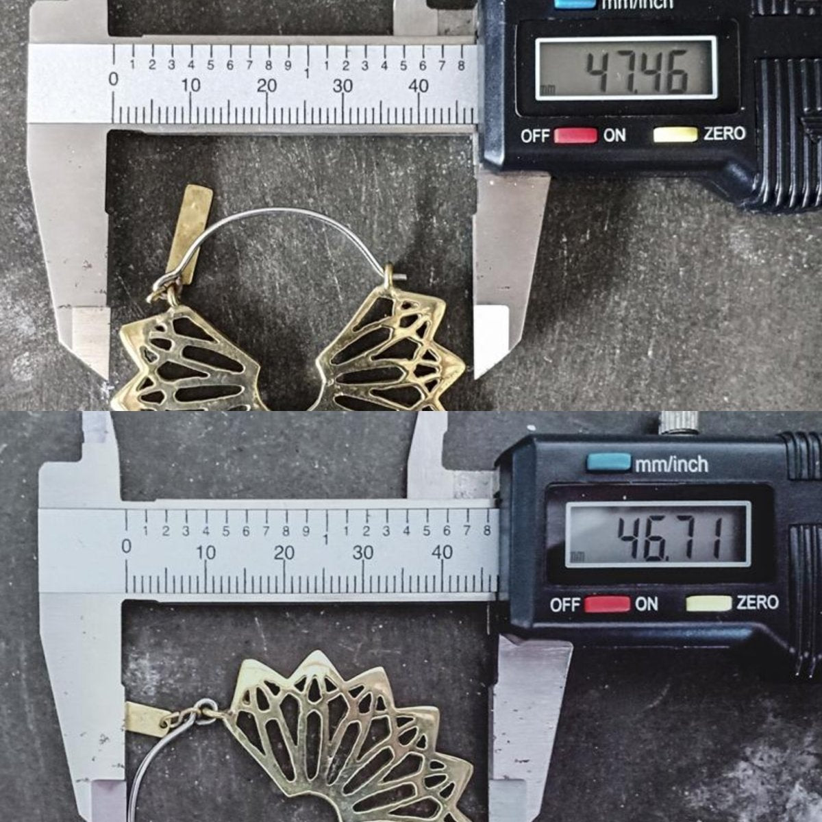 Mandala Hoop Earrings Brass - eleven44