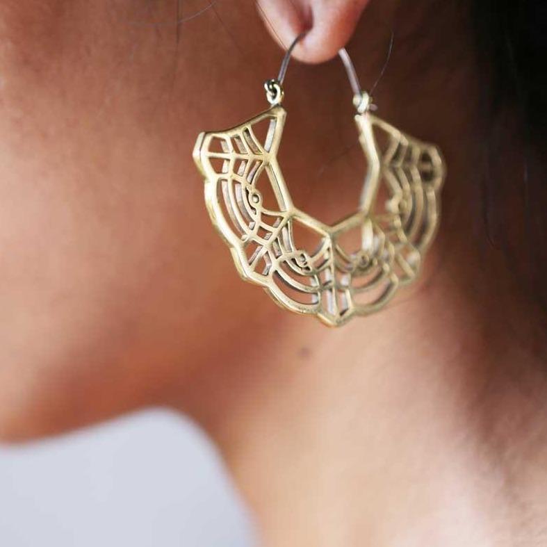 Marigold Hoops Brass - eleven44