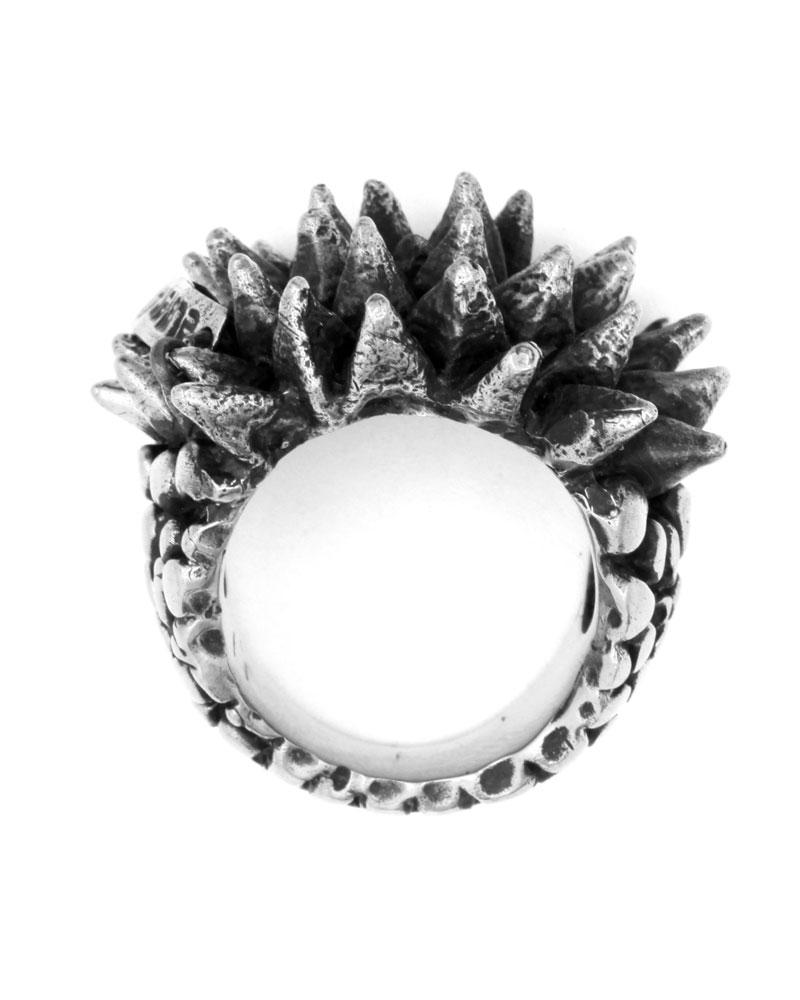 Mens Spike Ring Silver - eleven44