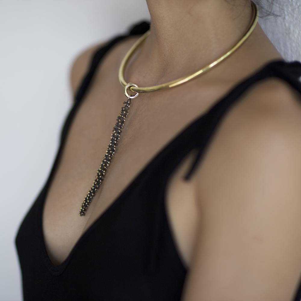Palm Pod Pendant with Choker - eleven44