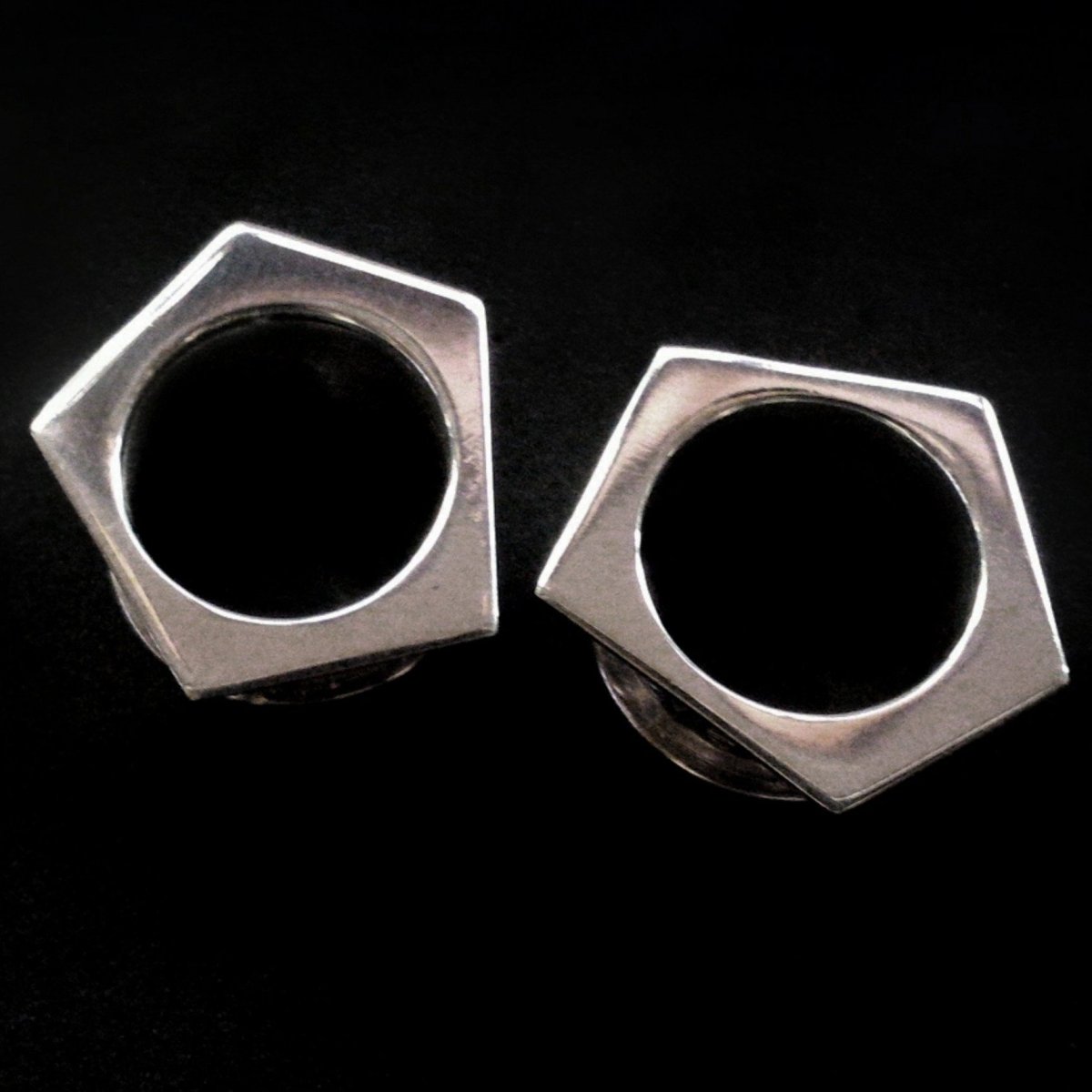 Pentagonal Tunnels Sterling Silver - eleven44