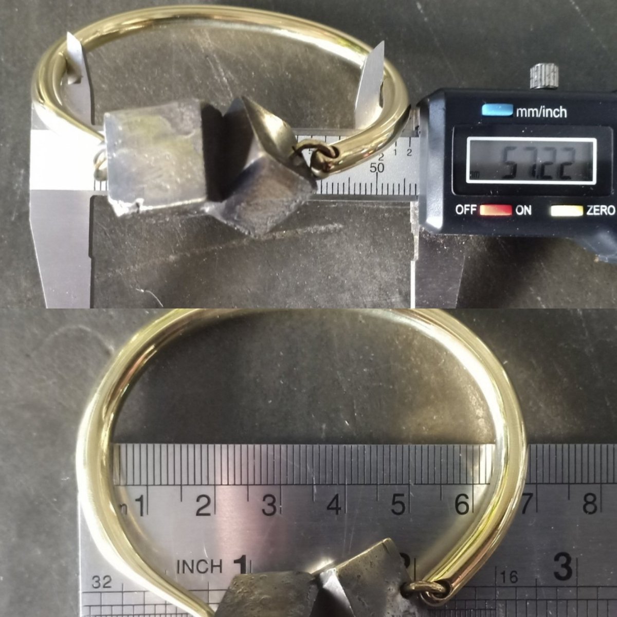 Pyrite Bangle Brass - eleven44