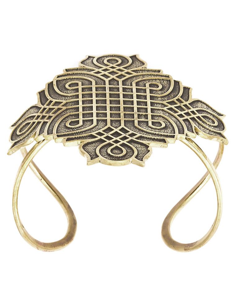 Rangoli Cuff Brass - eleven44