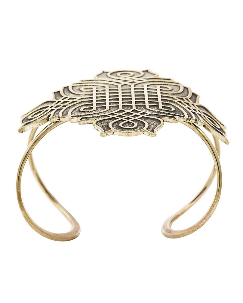 Rangoli Cuff Brass - eleven44