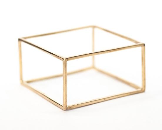 Rectangle Bangle Brass - eleven44