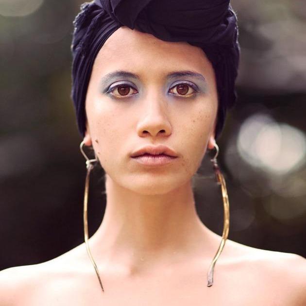 Rib Bone Earrings Brass - eleven44