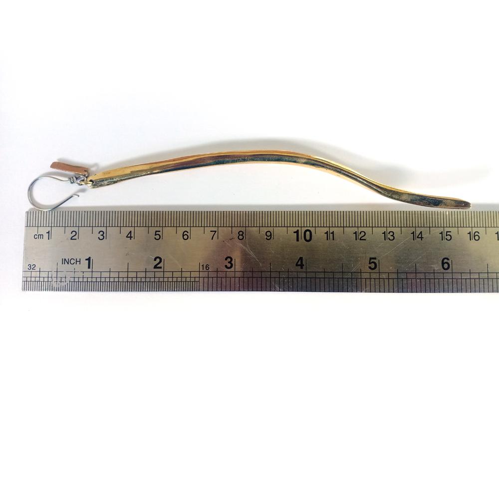 Rib Bone Earrings Brass - eleven44