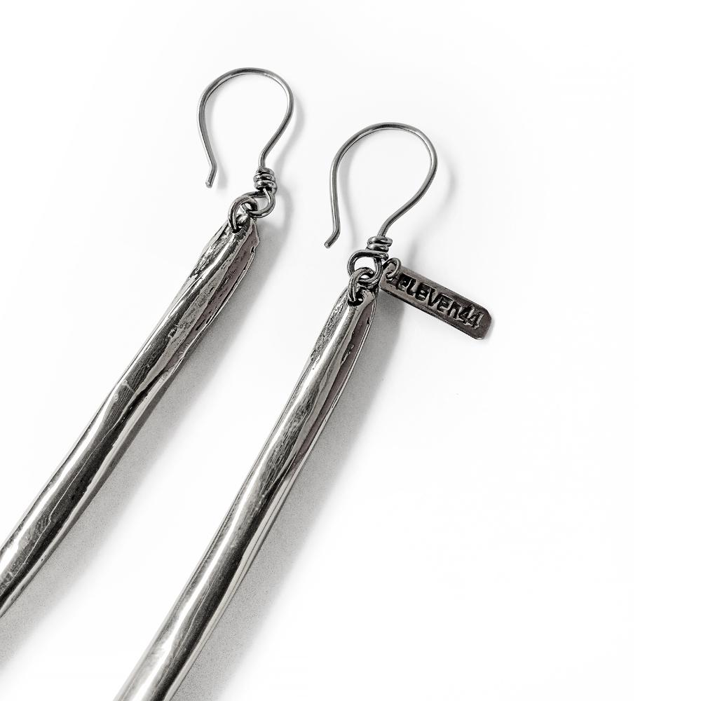 Rib Bone Earrings Silver - eleven44