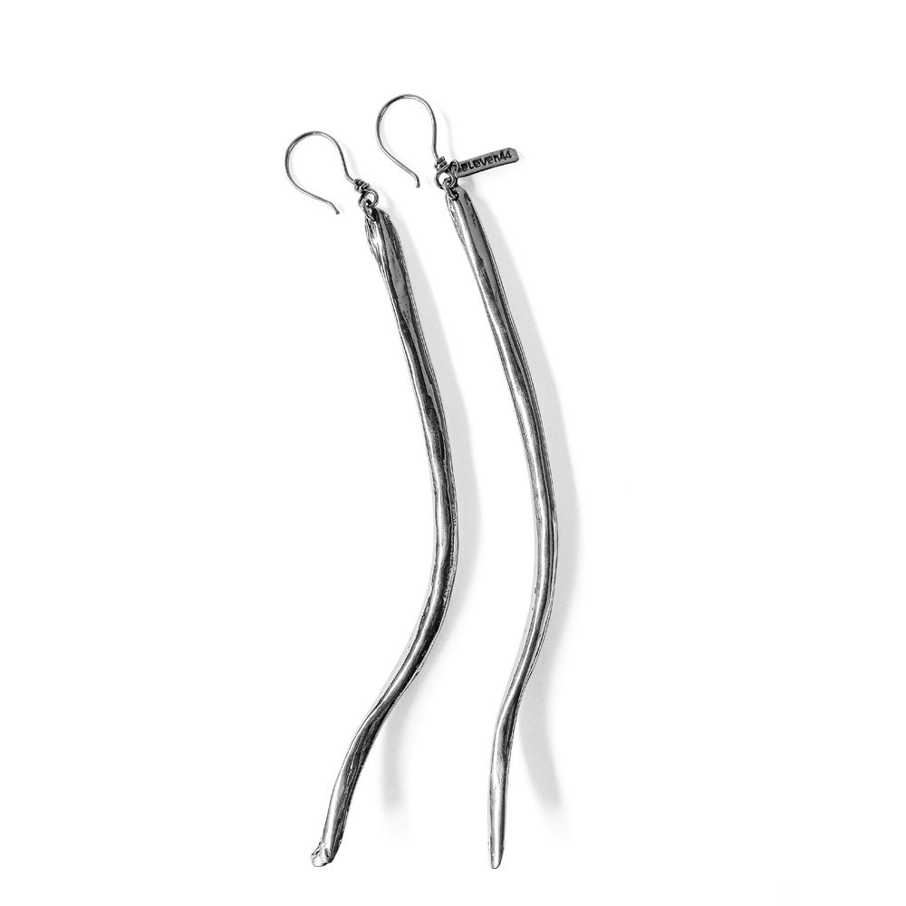 Rib Bone Earrings Silver - eleven44