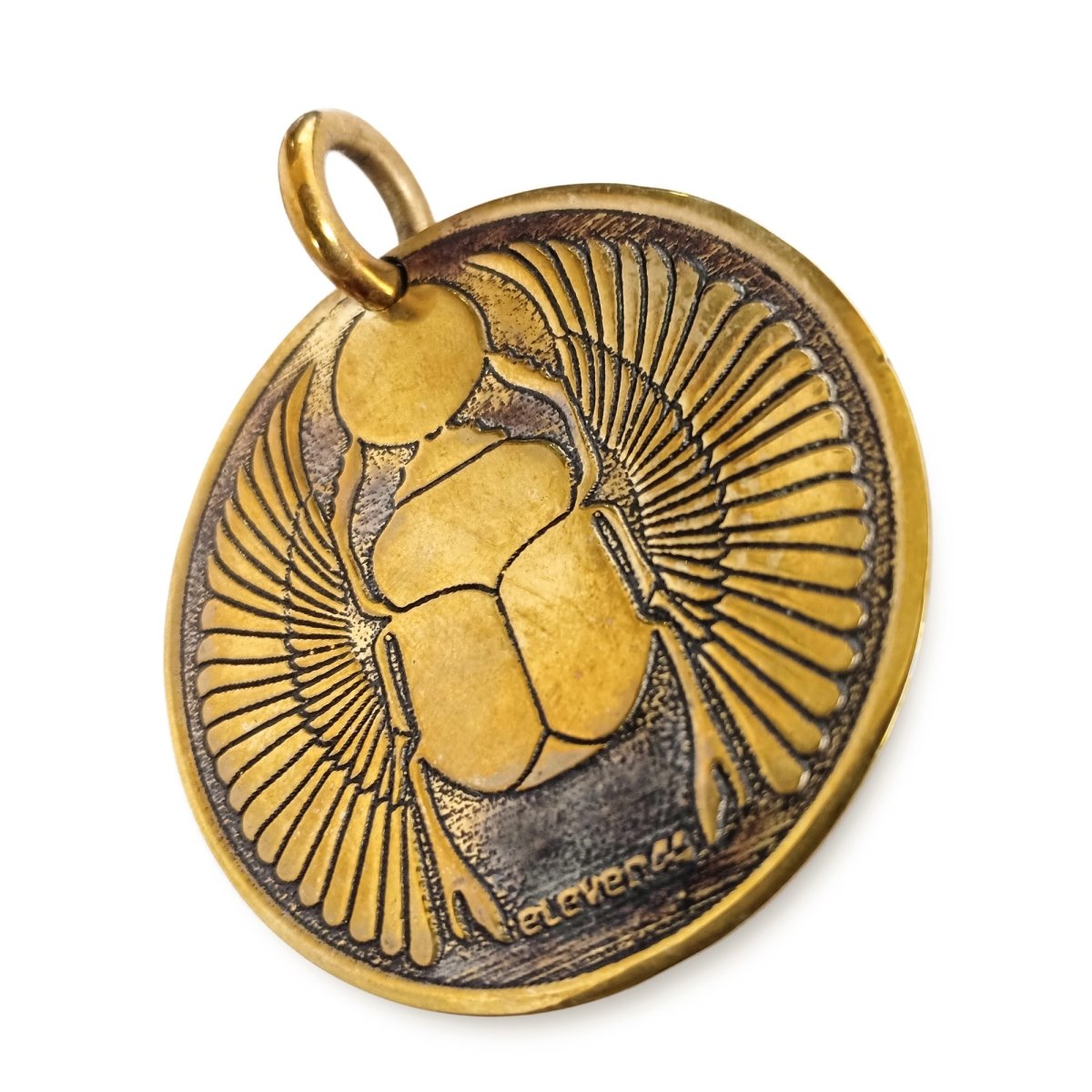 Scarab Pendant Brass - eleven44