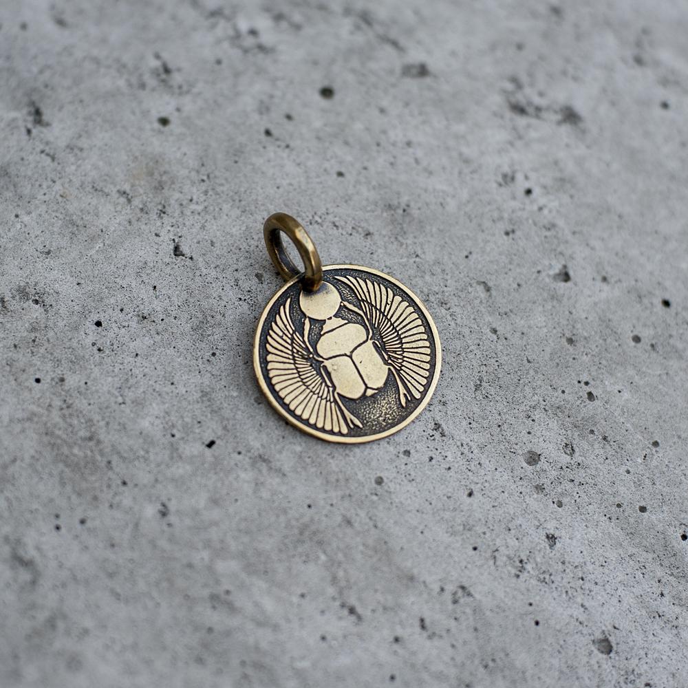 Scarab Pendant Brass - eleven44