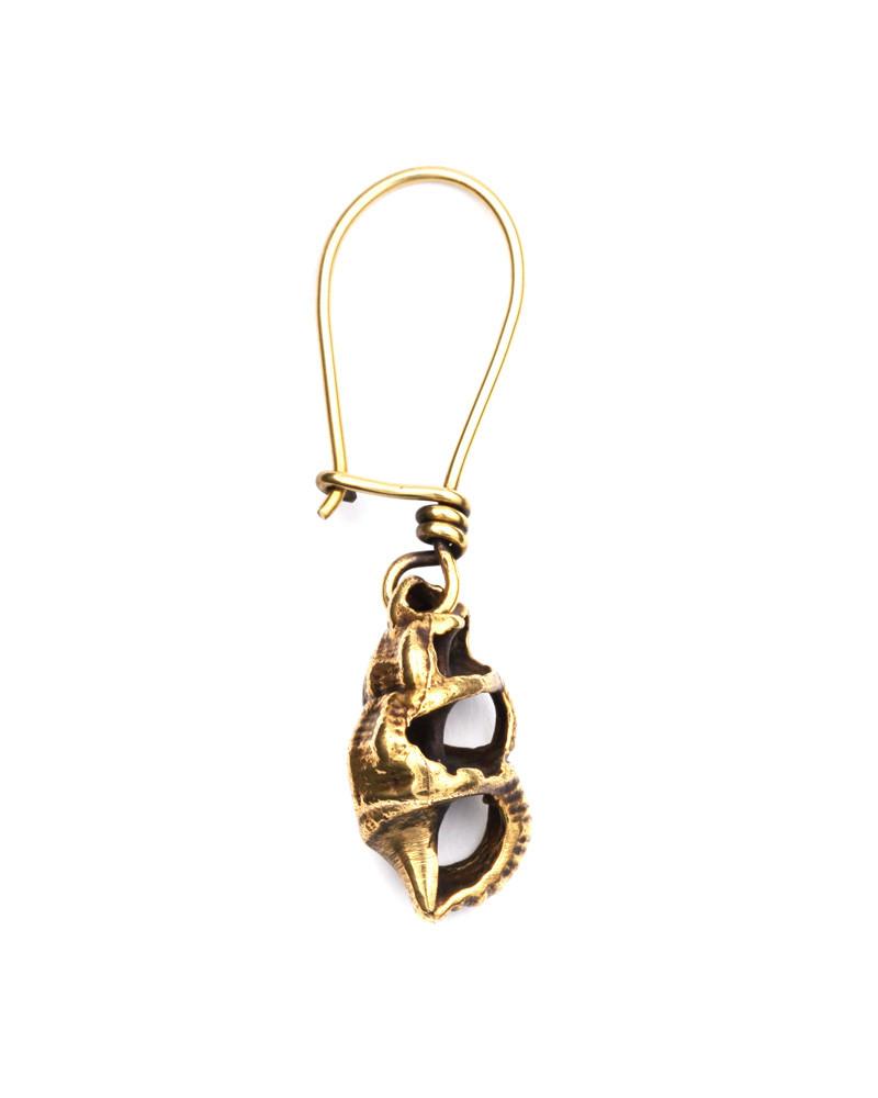 Shell Earrings Brass - eleven44