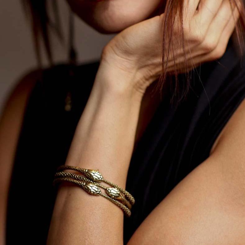 Snake Bangle Brass - eleven44