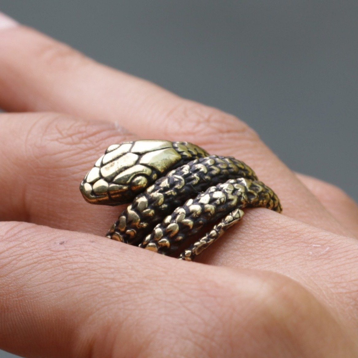 Snake Ring Gold - eleven44