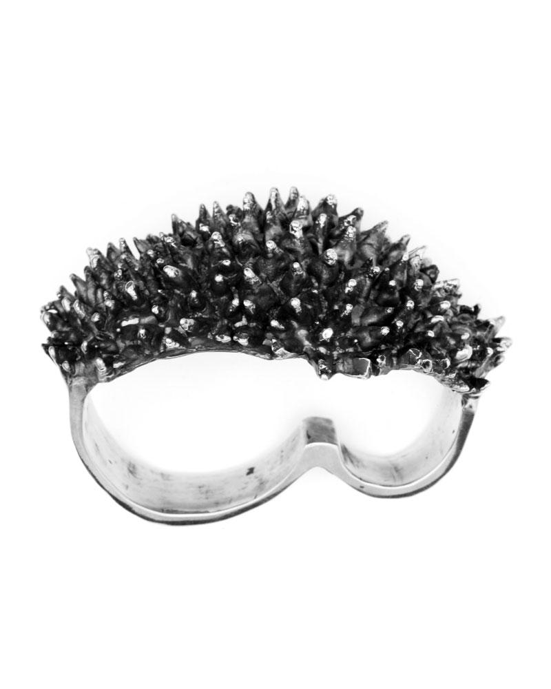 Spike 3 Finger Ring Silver - eleven44