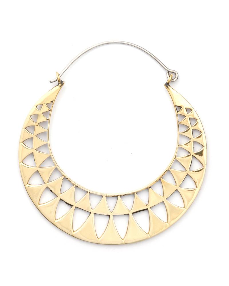 Triangle Hoops Brass - eleven44