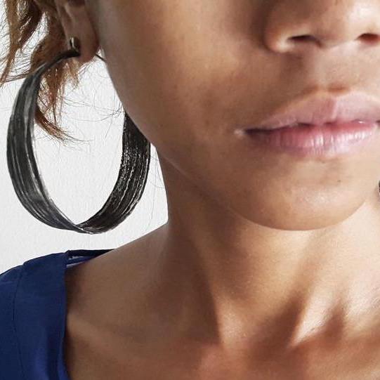 Vanilla Pod Hoop Earrings Silver - eleven44