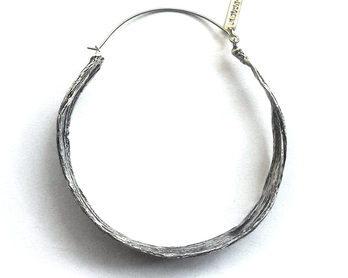 Vanilla Pod Hoop Earrings Silver - eleven44