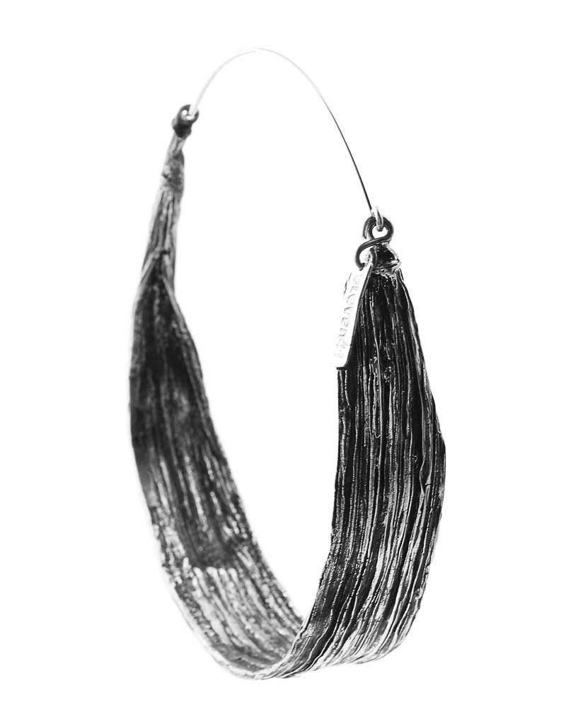 Vanilla Pod Hoop Earrings Silver - eleven44