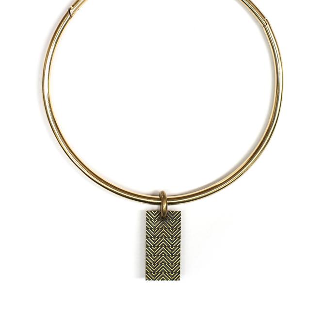 Zig Zag Choker Brass - eleven44