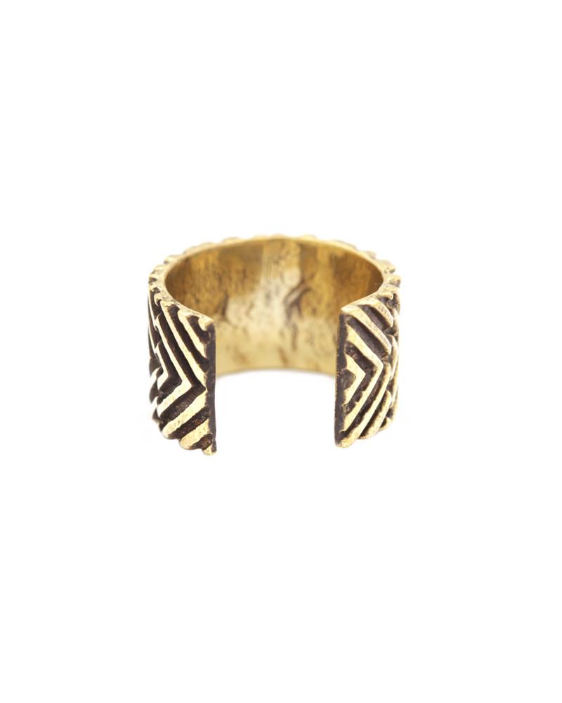 Zig Zag Ring Gold - eleven44