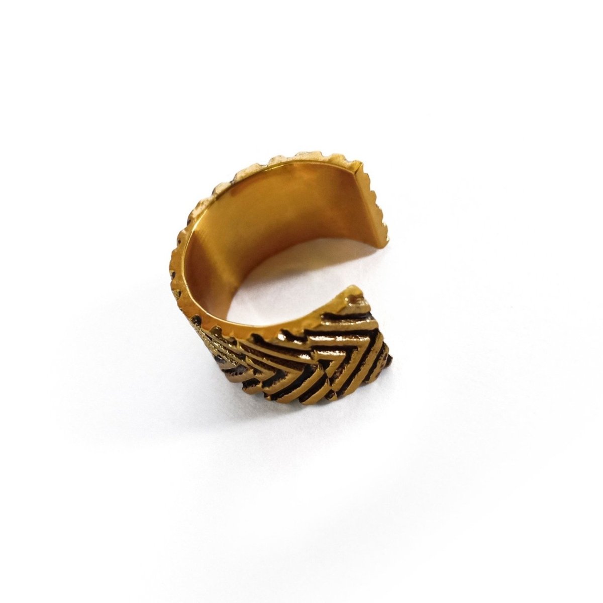 Zig Zag Ring Gold - eleven44