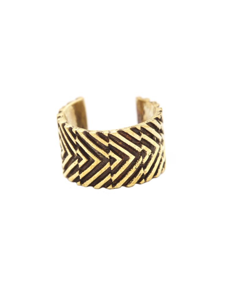 Zig Zag Ring Gold - eleven44